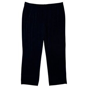 Chicos Petite Travelers Pull On Pant Sz 3P (16/18P) India Ink Blue Elastic Waist